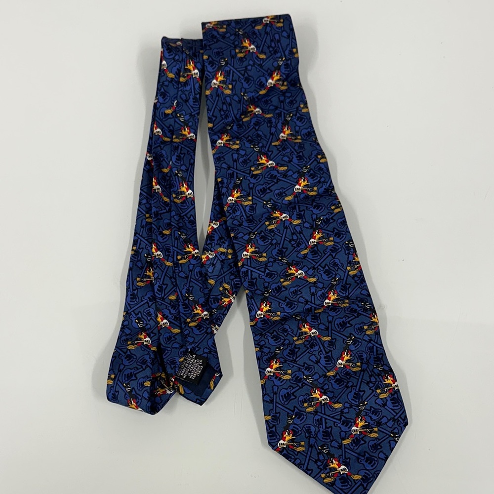 Looney Tunes Daffy Duck Blue Silk Men's Tie
